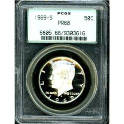1969-S Kennedy Half Dollar PCGS PR68