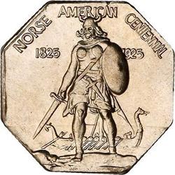 Lot of 3 1925 Norse Amer Medals Thick Silver PCGS MS65