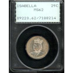 1893 Isabella Quarter Dollar PCGS MS62