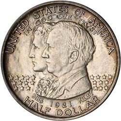 1921 Alabama Half Dollar, no 2 x 2 RAW