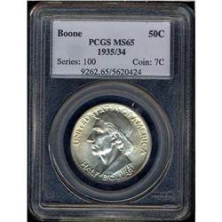 1935 Boone Half Dollar. Small 1934 on reverse PCGS MS65