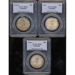 1936 Columbia PDS Set PCGS Various Grades
