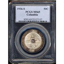 1936-S Columbia, S.C. Half Dollar PCGS MS65