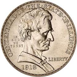 1918 Illinois Half Dollar PCGS MS66