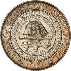 1936 Norfolk Half Dollar ANACS MS68