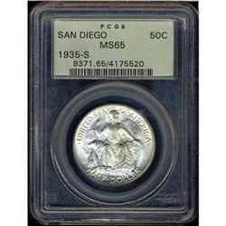 1935-S San Diego Half Dollar PCGS MS65