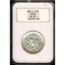 1938-S Texas Half Dollar NGC MS65