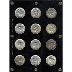 Set of Twelve Commemorative Half Dollars