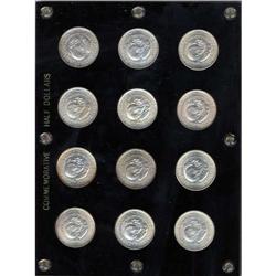 Set of Twelve Commemorative Half Dollars
