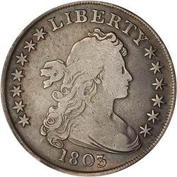 1803 Draped Bust Dollar. Large 3 - Raw