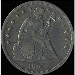 1841 Liberty Seated Dollar RAW
