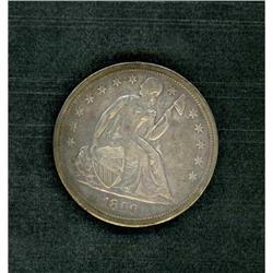 1860-O Liberty Seated Dollar Raw