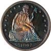 Image 1 : 1867 Liberty Seated Dollar ANACS PF64