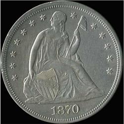 1870 Liberty Seated Dollar RAW