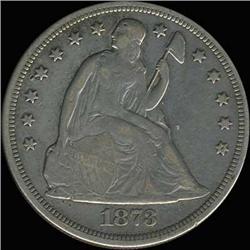 1873 Liberty Seated Dollar RAW