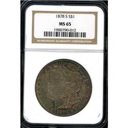 1878-S Morgan Dollar NGC MS65