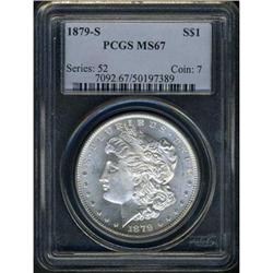 1879-S Morgan Dollar. Reverse of 1879 PCGS MS67