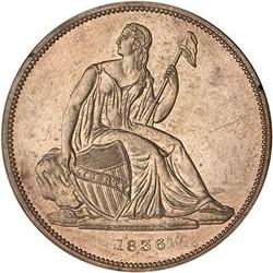 1836 Pattern Dollar. Silver, plain edge J-60 PCGS PR63