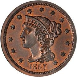 1857 N-5 R5+ Small Date Proof-Only Variety PCGS PR63 RB