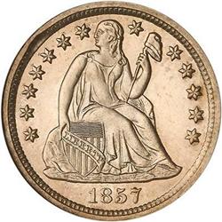 1857 Liberty Seated Dime NGC PF64