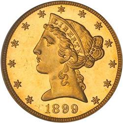 1899 $5 Liberty PCGS PR64