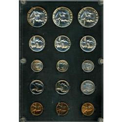 1953, 1954, 1955 Proof Sets in Plastic Holder