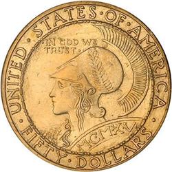 1915-S Panama-Pacific Gold $50 Round PCGS MS62