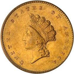 1854 $1 Gold Indian PCGS MS63 Type 2