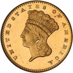 1860 $1 Gold Indian PCGS PR64