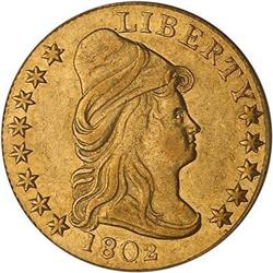 1802 $2.50 Capped Bust. 2 over 1 PCGS AU53