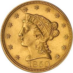 1850 $2.50 Liberty PCGS MS63