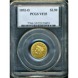 1852-O $2.50 Liberty PCGS VF35