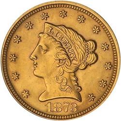 1873 $2.50 Liberty. Open 3 PCGS MS64