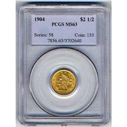 1904 $2.50 Liberty PCGS MS63