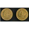 Image 1 : Lot of Two Liberty Quarter Eagles RAW VF