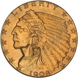 1908 $2.50 Indian PCGS MS65