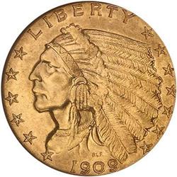 1909 $2.50 Indian NGC MS62