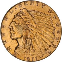 1911-D $2.50 Indian PCGS MS63