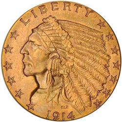 1914 $2.50 PCGS MS64