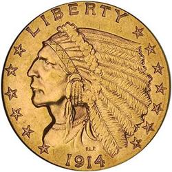 1914-D $2.50 MS62 (Numistrust MS63)