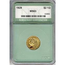 1929 $2.50 MS62 (Numistrust MS63)