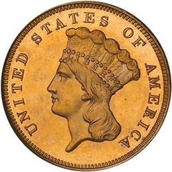 1885 $3 Gold NGC PF63 CAMEO