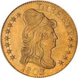 1803 $5 Capped Bust. 3 over 2 PCGS MS63