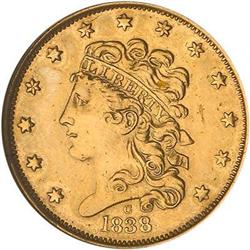 1838-C $5 Classic Head ANACS EF40 AU Details