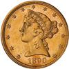 Image 1 : 1890-CC $5 Liberty PCGS MS63