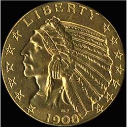 1909-D $5 Indian RAW Detail of MS62 Net AU58