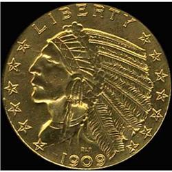 1909-D $5 Indian RAW Detail of AU58 Net XF40