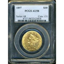 1897 $10 Liberty PCGS AU58