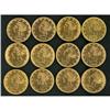 Image 1 : Lot of 12 $10 Liberty Eagles 1847-O - 1906-D RAW VF-BU