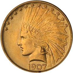 1907 $10 Indian. No periods PCGS MS64